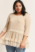 Forever21 Plus Size Marled Tiered-hem Top