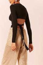 Forever21 Tie-back Sweater-knit Top