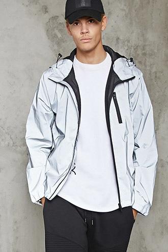 Forever21 Reflective Hooded Windbreaker