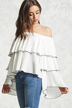 Forever21 Tiered Off-the-shoulder Blouse