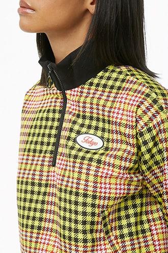 Forever21 Plaid Zip-front Anorak
