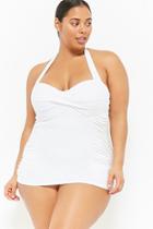 Forever21 Plus Size Unique Vintage Skirted One-piece Swimsuit