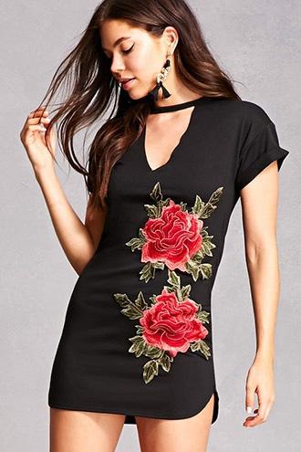 Forever21 Floral Mini T-shirt Dress