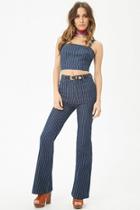 Forever21 Pinstriped Flare Jeans