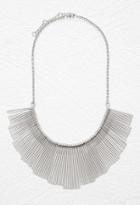 Forever21 Matchstick Statement Necklace (silver)