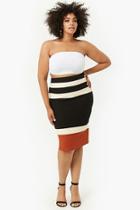 Forever21 Plus Size Colorblocked Pencil Skirt