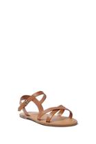 Forever21 Faux Leather Crisscross Sandals (wide)