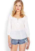 Forever21 Classic Peasant Top