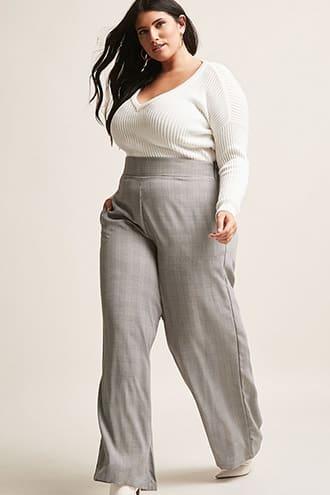 Forever21 Plus Size Glen Plaid Pants