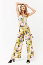 Forever21 Abstract Print Cami Jumpsuit