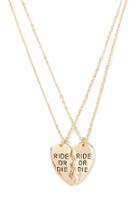 Forever21 Ride Or Die Necklace Set