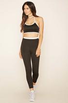 Forever21 Women's  Black & Cream Stretch Knit Pants
