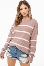 Forever21 Striped Chenille Knit Sweater