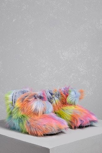 Forever21 Muk Luks Fuzzy Rainbow Boots