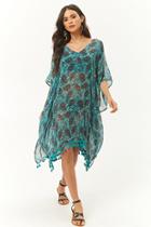 Forever21 Peacock Tasseled Kaftan
