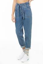 Forever21 Tie-waist Straight-leg Jeans