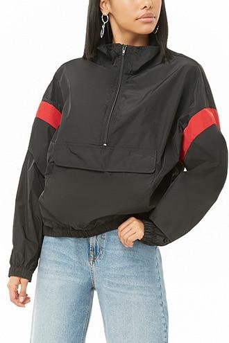 Forever21 Striped Trim Anorak