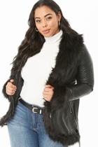 Forever21 Plus Size Faux Fur Trim Jacket