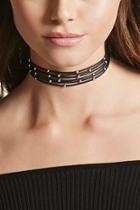 Forever21 Beaded Faux Leather Choker