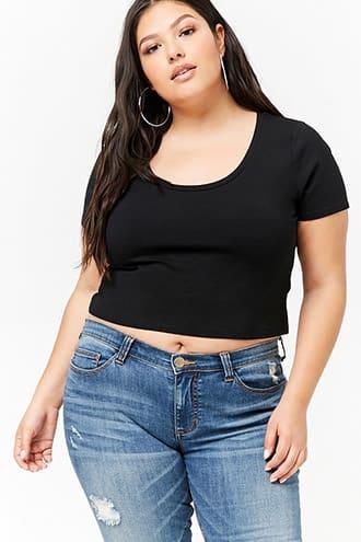 Forever21 Plus Size Cropped Tee
