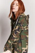 Forever21 Hooded Camo Jacket