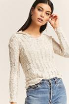 Forever21 Woven Heart Open-knit Sweater