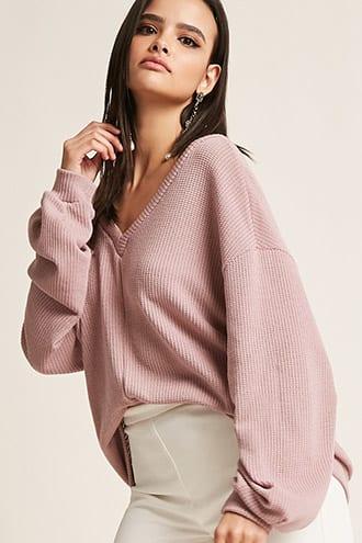 Forever21 Knit V-neck Top