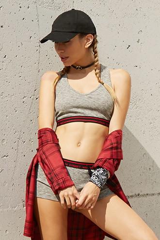 Forever21 Women's  Vision Heathered Knit Shorts