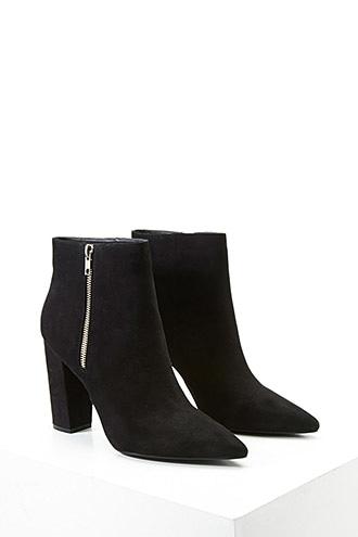 Forever21 Pointed Faux Suede Booties