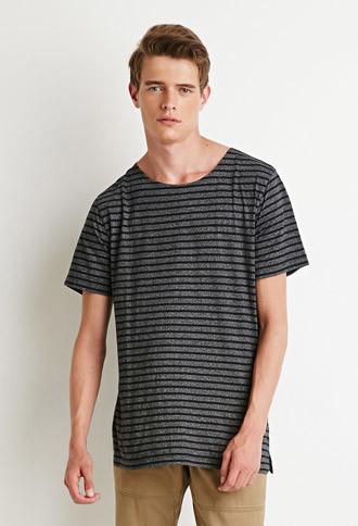 21 Men Marled Stripe Tee