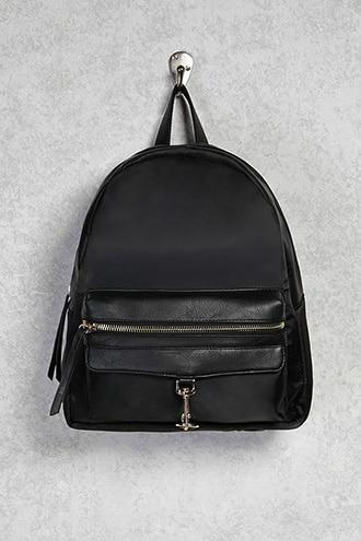 Forever21 Bolt Snap Pocket Backpack