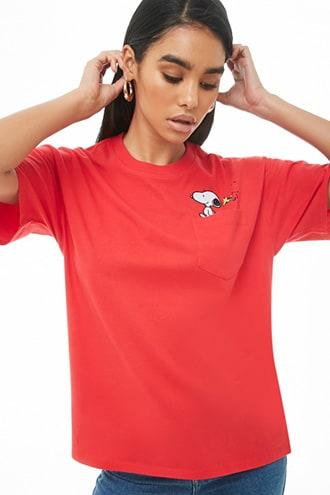 Forever21 Snoopy & Woodstock Graphic Tee
