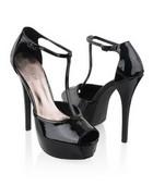 Patent T-strap Heels