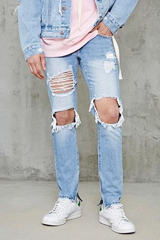 Forever21 Distressed Frayed Jeans
