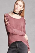 Forever21 Lace-up Dolman Top