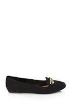 Forever21 Faux Suede Chain Loafers