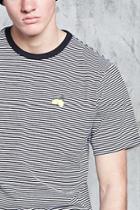 Forever21 Striped Embroidered Lemon Tee