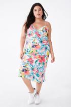 Forever21 Plus Size Abstract Floral Slip Dress