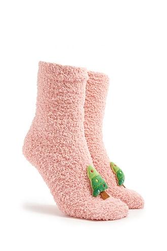 Forever21 Shaggy Plush Tree Socks