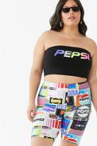 Forever21 Plus Size Pepsi Print Biker Shorts