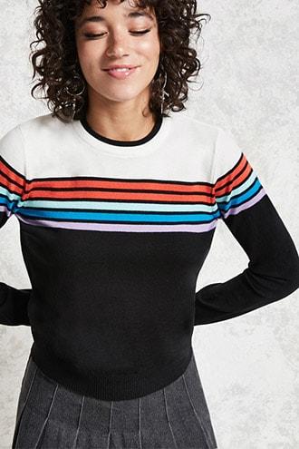 Forever21 Colorful Stripe Sweater