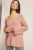 Forever21 Cuffed Ribbed Knit Sweater