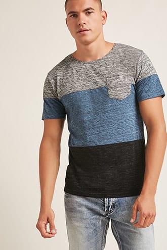 Forever21 Ocean Current Colorblock Tee