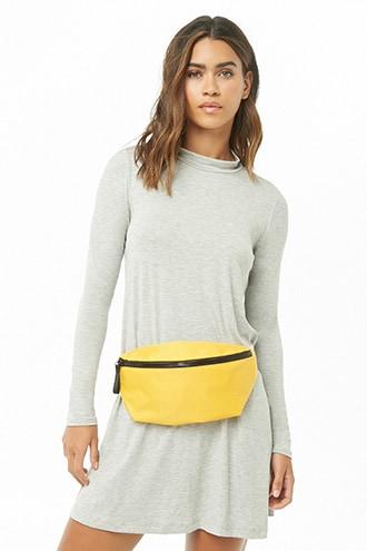Forever21 Slub Knit Cutout Swing Dress