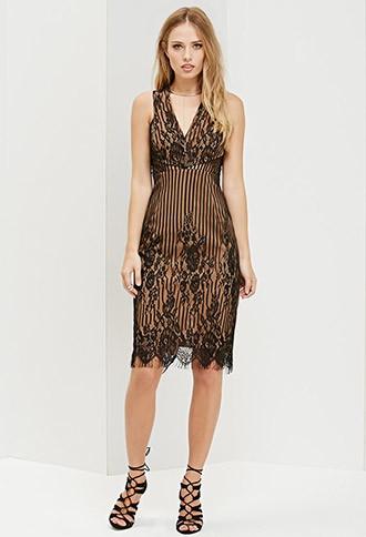 Forever21 Ministry Of Style Bleaker Pencil Lace Dress