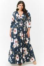 Forever21 Plus Size Magnolia Print Maxi Dress