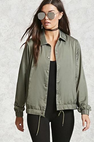Forever21 Satin Coach Jacket