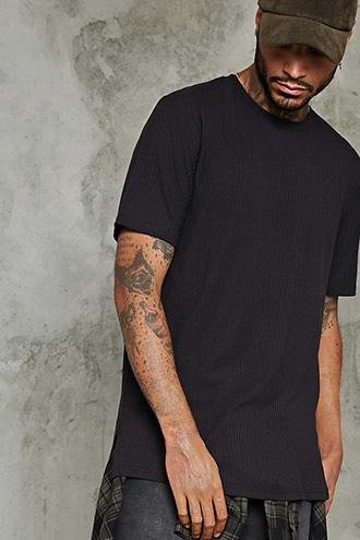 Forever21 Ribbed Split-hem Tee