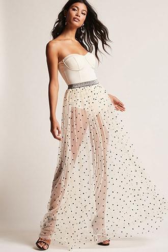 Forever21 Sheer Bodysuit & Skirt Set