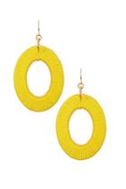 Forever21 Thread-wrapped Oval Drop Earrings